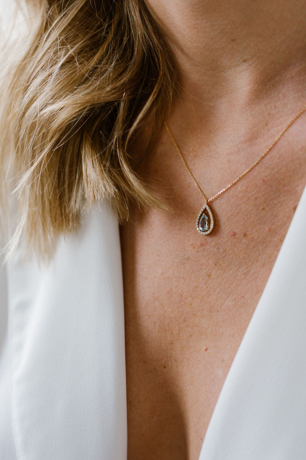 Collier Fluidity aigue-marine