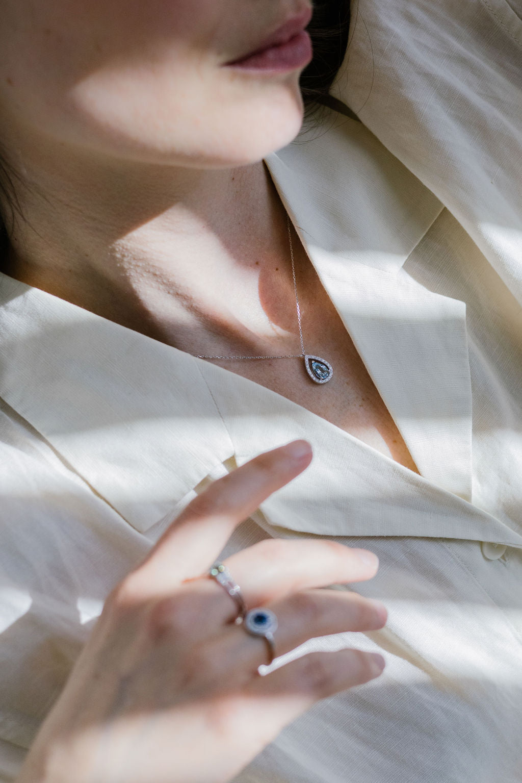 Collier Fluidity aigue-marine