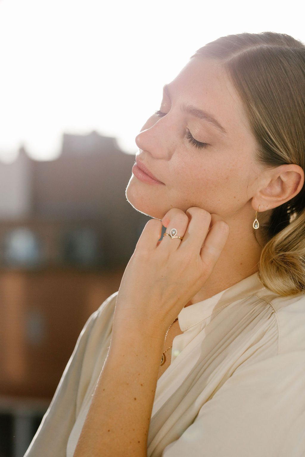Boucles d'oreilles aigue-marine