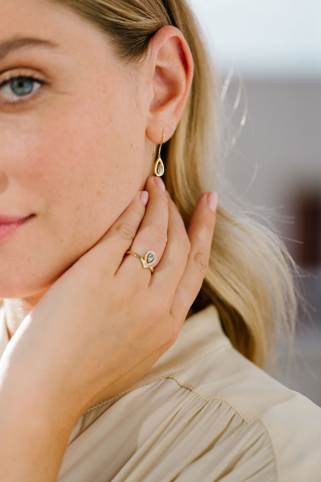 Boucles d'oreilles aigue-marine