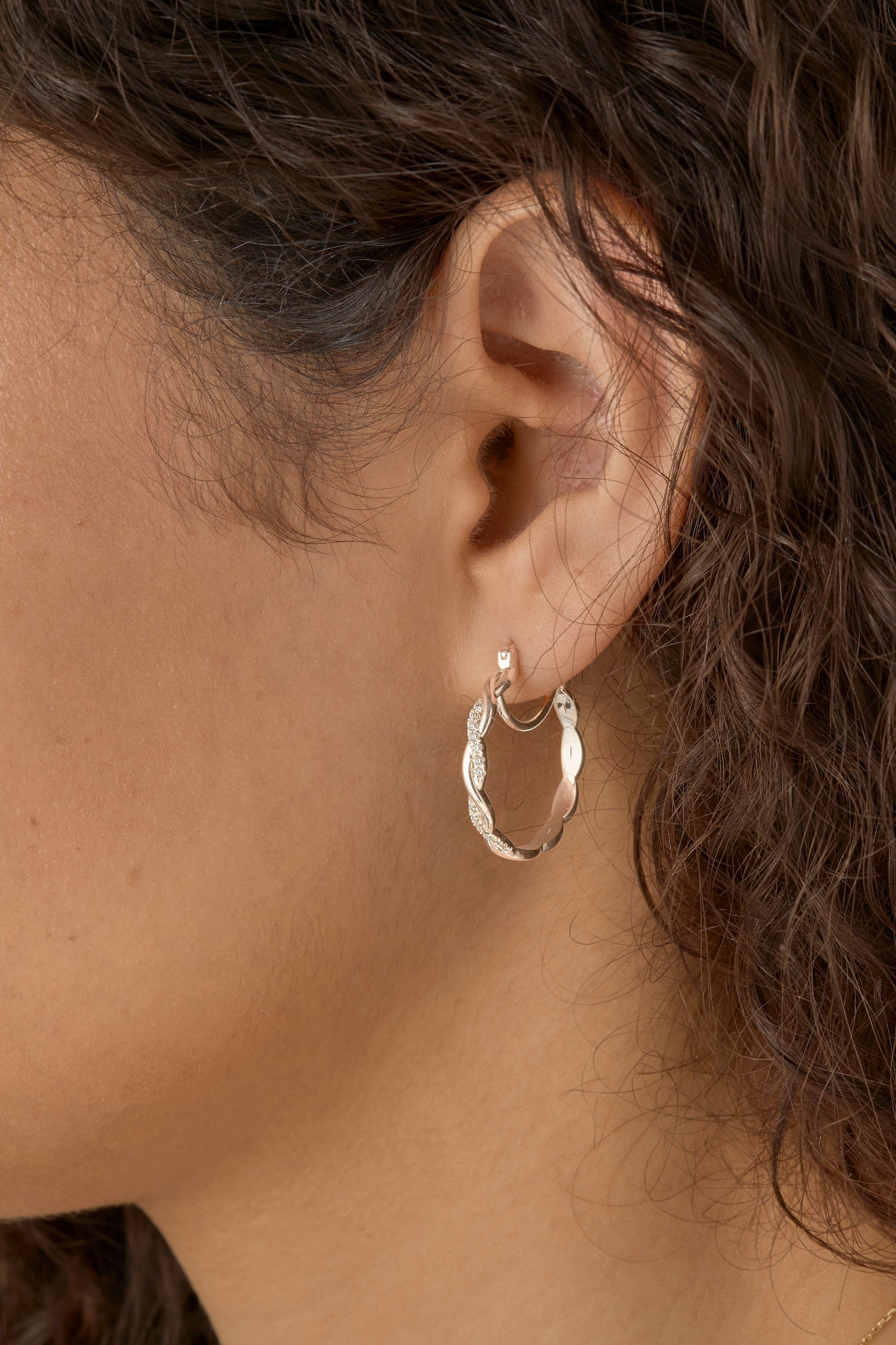 Clématite hoops earrings