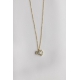 Simple necklace - 18k recycled gold, lab grown diamonds