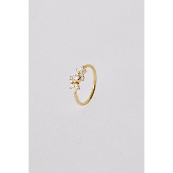 Lumineuse ring marquises - 18k recycled gold, lab grown diamonds