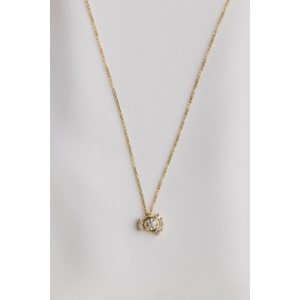 Simple necklace - 18k recycled gold, lab grown diamonds