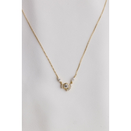 Marquises necklace - 18k recycled gold, lab grown diamonds