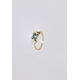 Joy ring - 18k gold, aqua-marina & diamonds