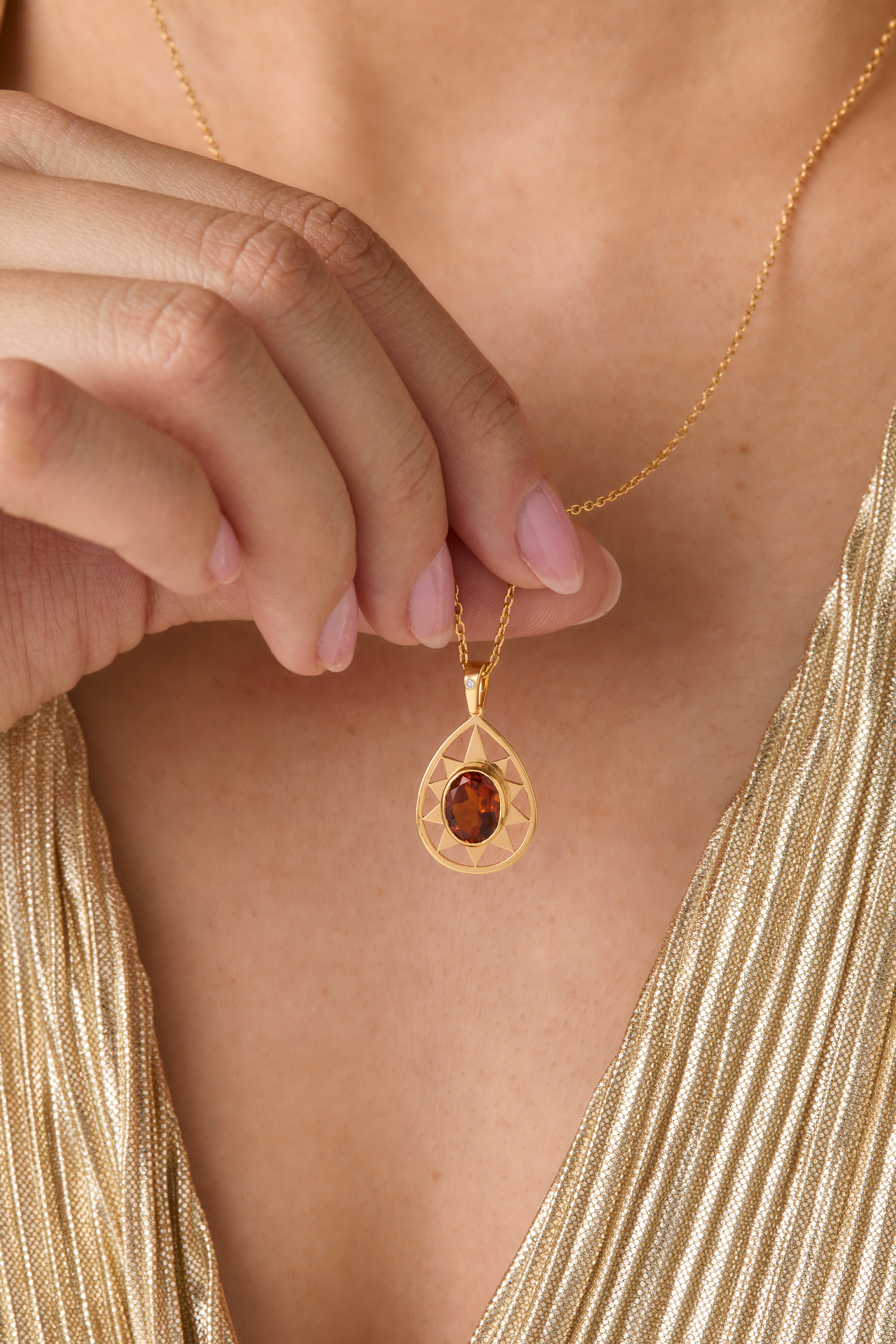 Collier Solaris - citrine
