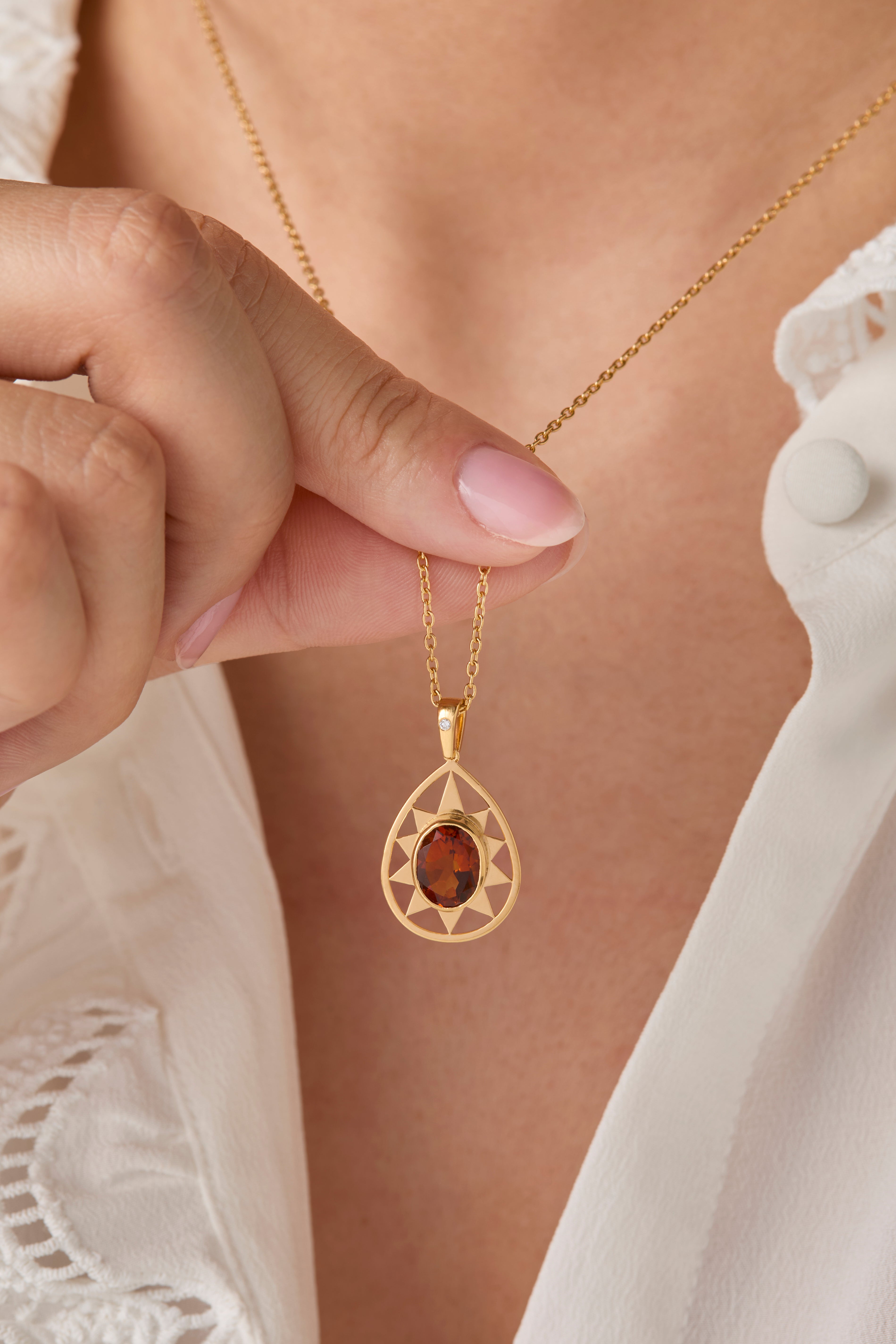 Collier Solaris - citrine