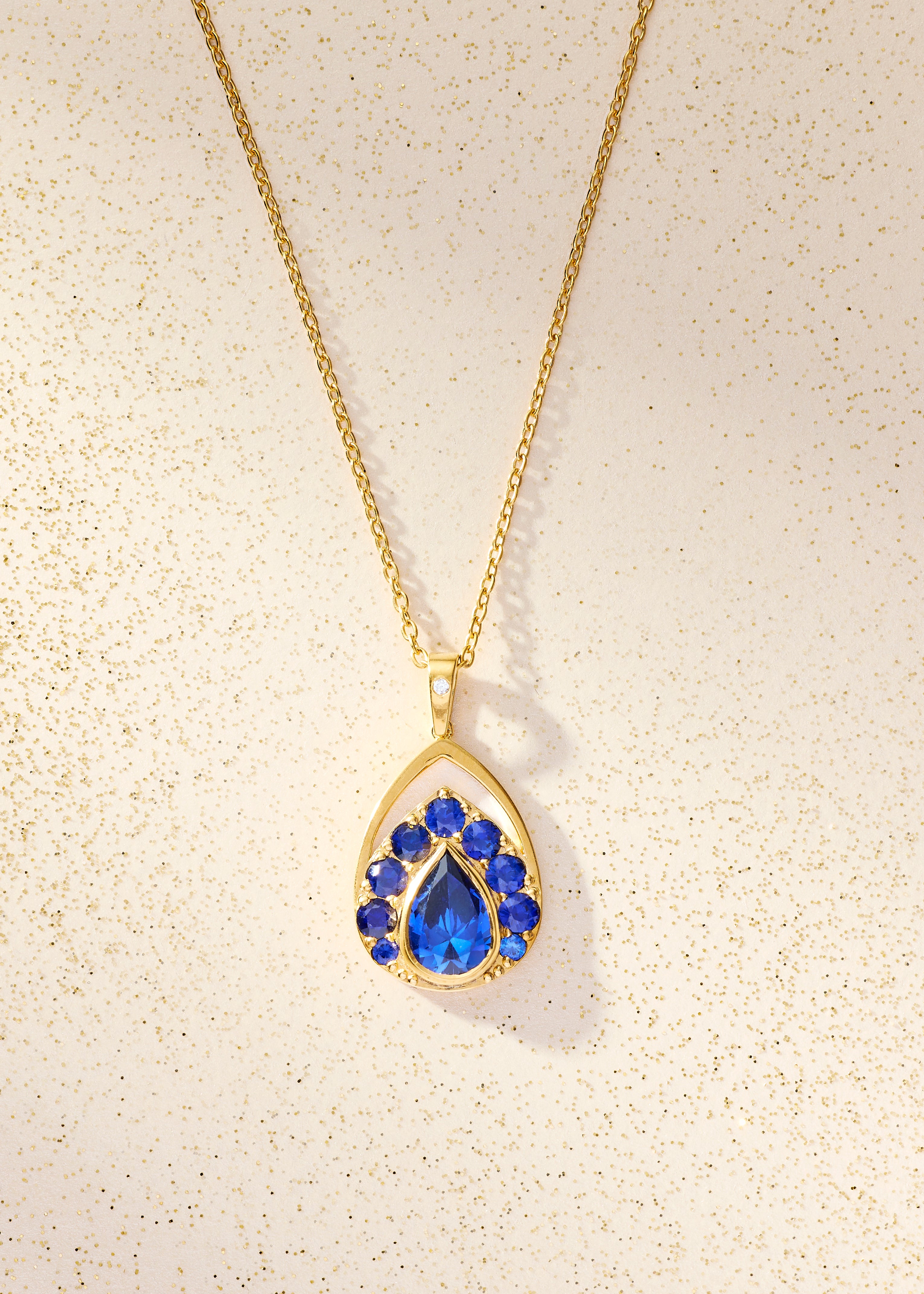 Collier Cocon - Saphirs bleus