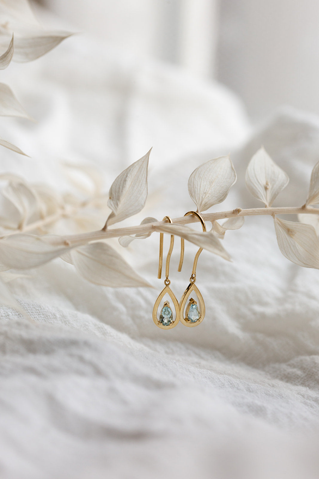 Boucles d'oreilles aigue-marine